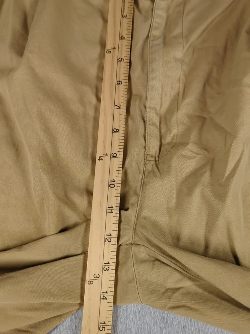 Polo Ralph Lauren Pants Mens 38x32 (Actual 37x30) Tan Pleated Front Cuffed Chino